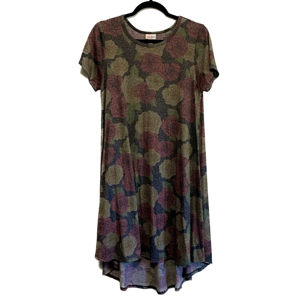 LuLaRoe Carly Roses Print High Low Dress